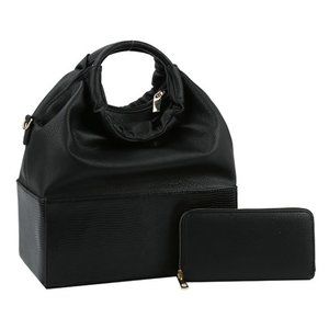 Color Block 2-in-1 Satchel Handbag